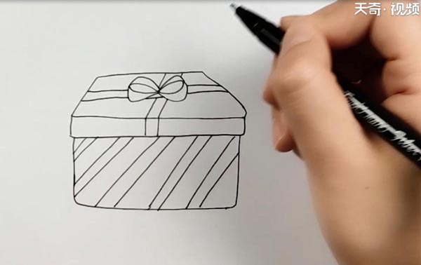 礼品盒简笔画