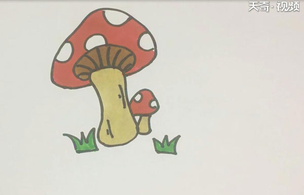 蘑菇头的简笔画