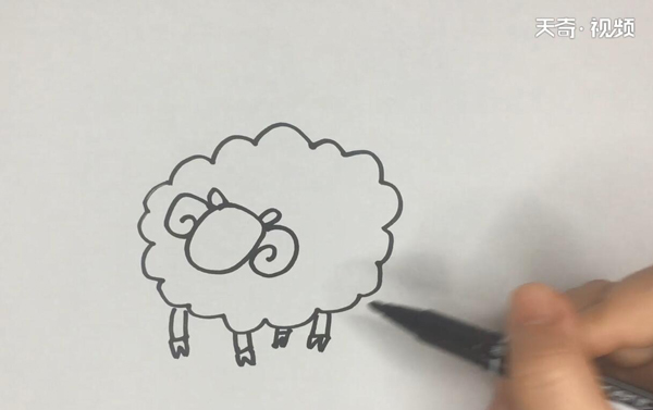 小羊的简笔画