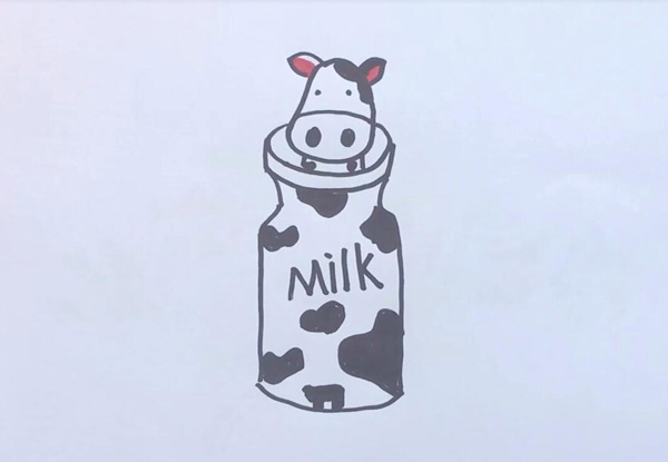 牛奶瓶简笔画