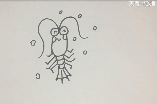 小龙虾的简笔画