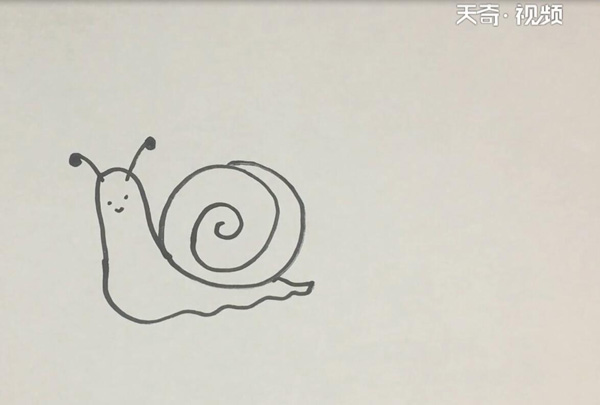 蜗牛的简笔画