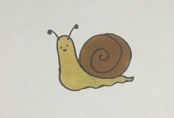 蜗牛的简笔画