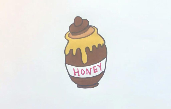 蜂蜜简笔画