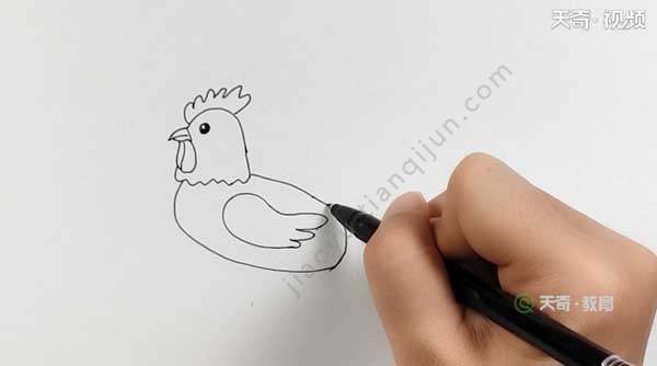 鸡的简笔画