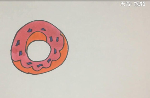 甜甜圈的简笔画