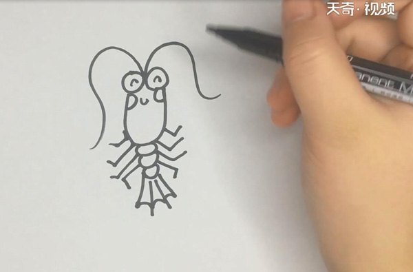 小龙虾的简笔画
