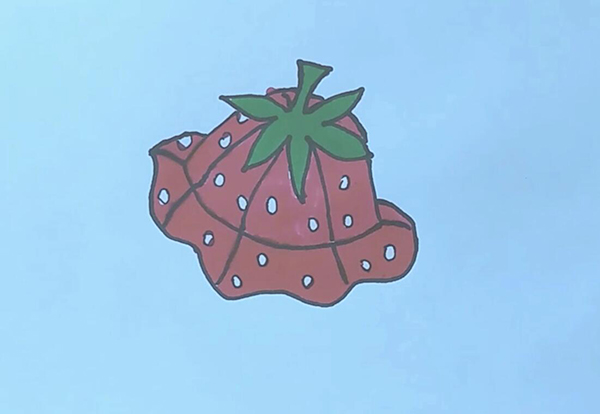 草莓帽简笔画