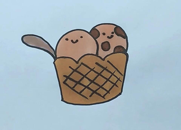 小冰淇淋简笔画