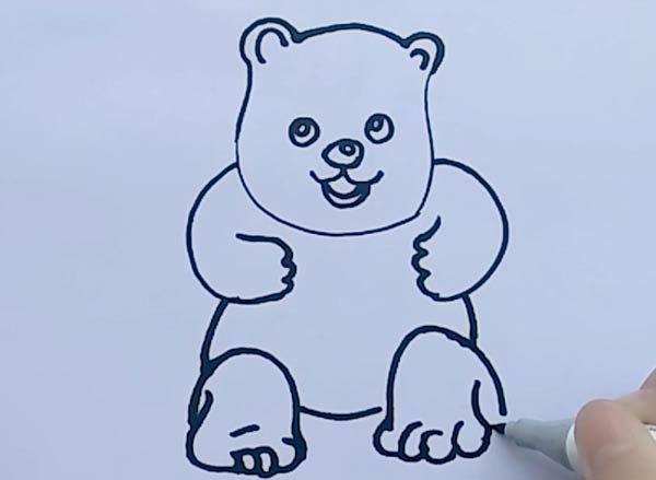 棕熊的简笔画