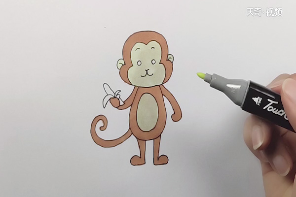 小猴子涂色