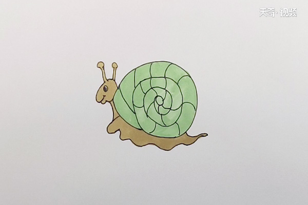 小蜗牛涂色