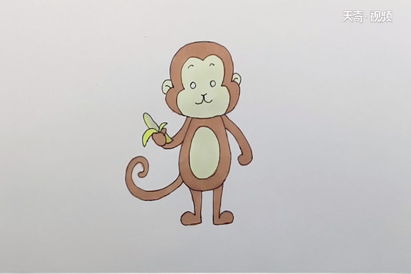 小猴子涂色