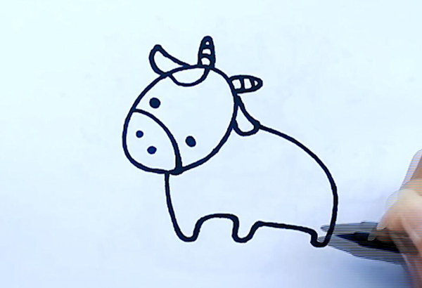 奶牛简笔画  奶牛的简笔画  