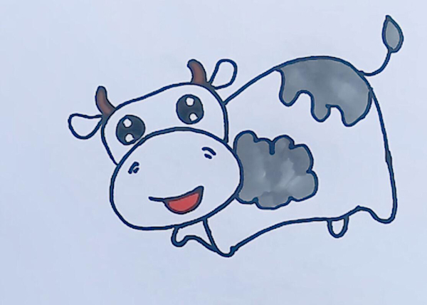 奶牛的简笔画  奶牛简笔画