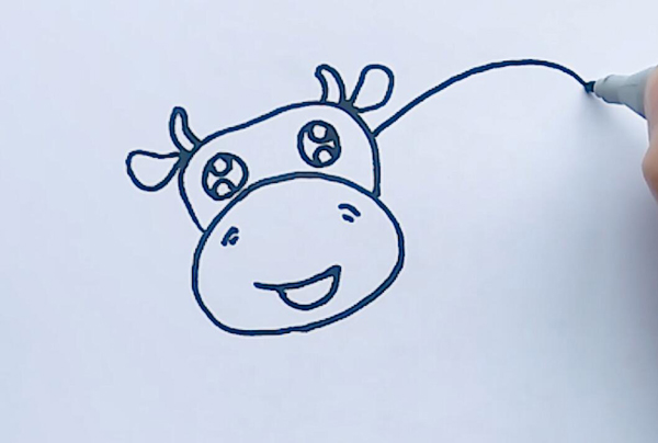 奶牛的简笔画  奶牛简笔画