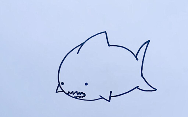 鲨鱼简笔画 鲨鱼怎么画
