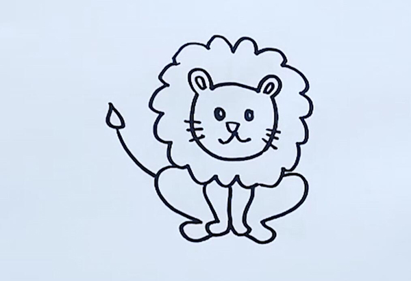 狮子简笔画  狮子怎么画