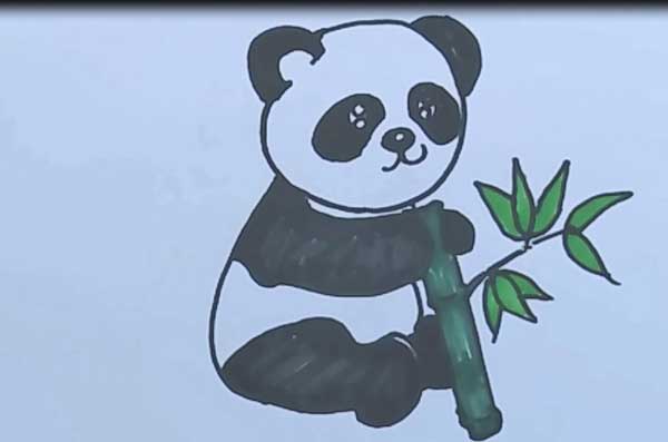 熊猫的简笔画 熊猫的简笔画画法步骤