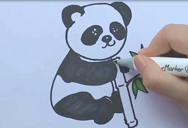 熊猫的简笔画 熊猫的简笔画画法步骤