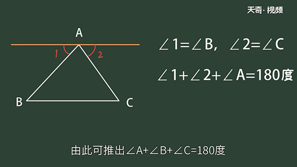 三角形内角和是多少度 三角形内角和证明方法