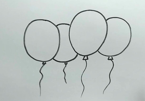 万圣节气球精灵简笔画  万圣节气球精灵画法