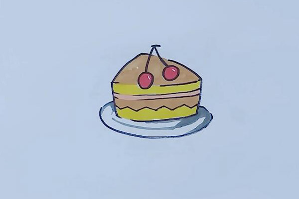 小蛋糕的简笔画 小蛋糕怎么画