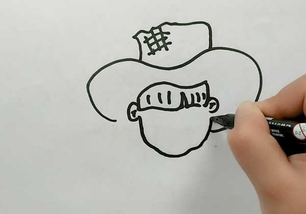 拿南瓜的小男孩简笔画  拿南瓜的小男孩怎么画