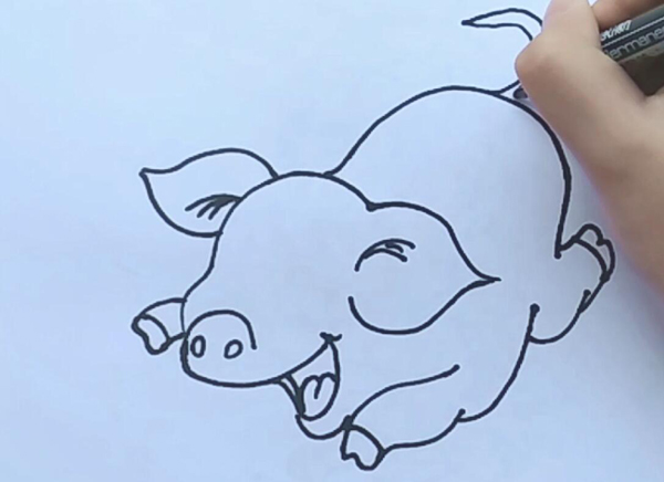 小猪的简笔画  小猪的简笔画步骤