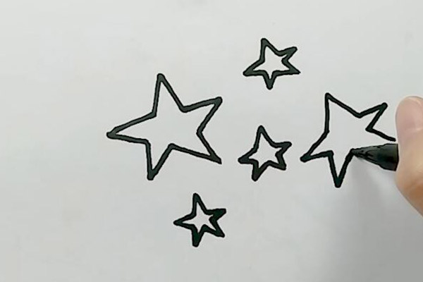 五角星怎么画 五角星简笔画