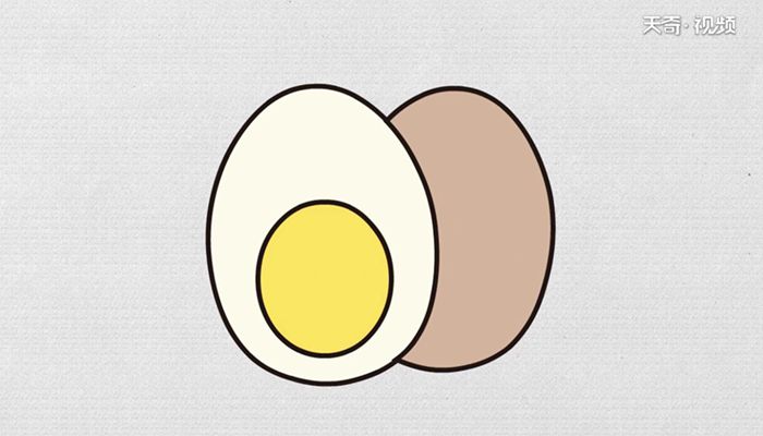 鸡蛋简笔画的画法  鸡蛋简笔画怎么画