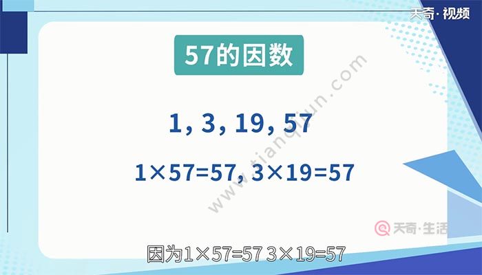 57的因数有哪些数 57的因数有哪些