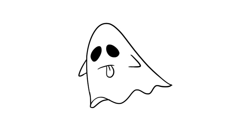 幽灵简笔画可爱吓人图片