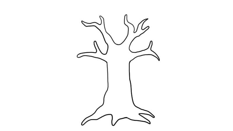 大树树枝简笔画简单图片