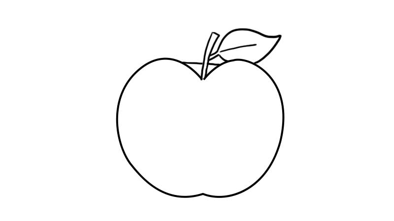 简笔画苹果的画法图片
