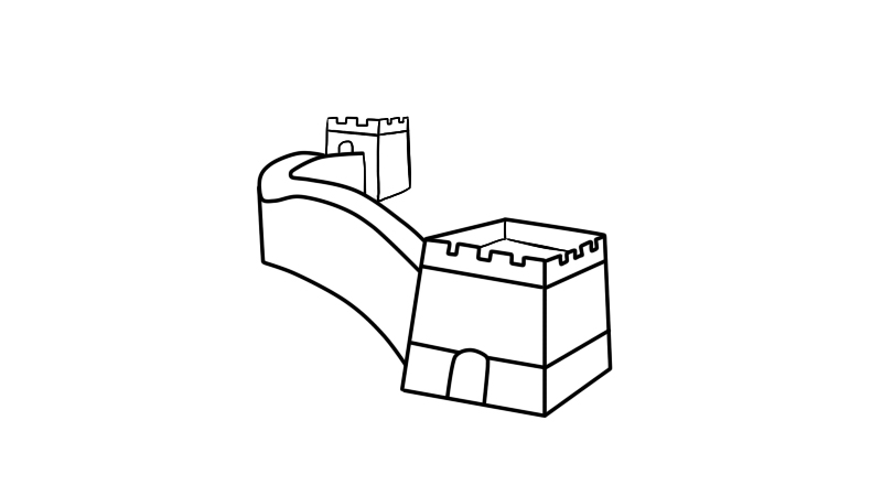 城墙怎么画最简单图片