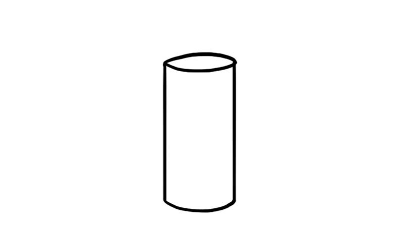 1,首先画一个圆柱体.