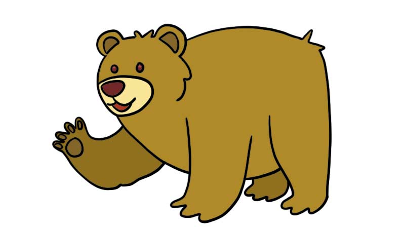 动物园熊简笔画图片