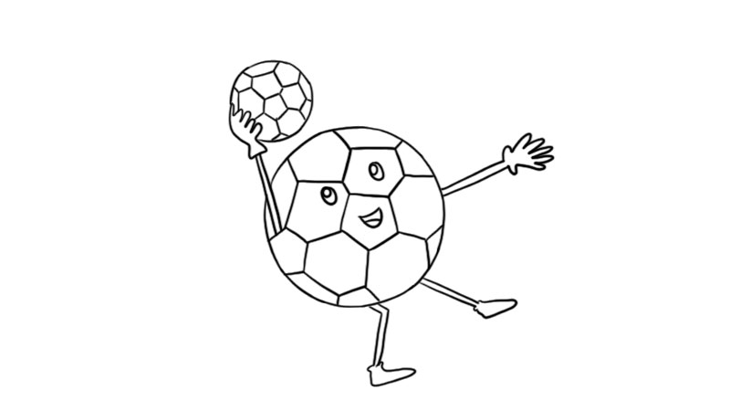 古代足球简笔画图片