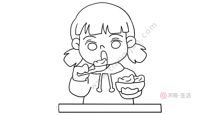 冬至吃饺子简笔画