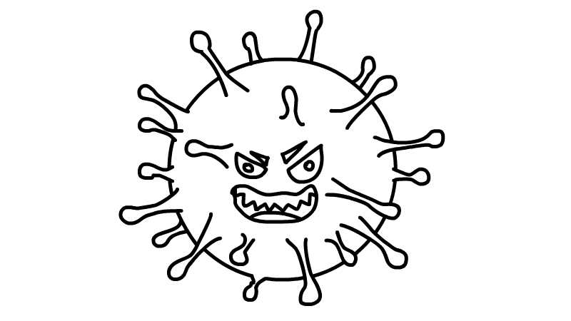 新冠病毒样子简笔画图片