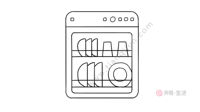 洗碗机简笔画图片