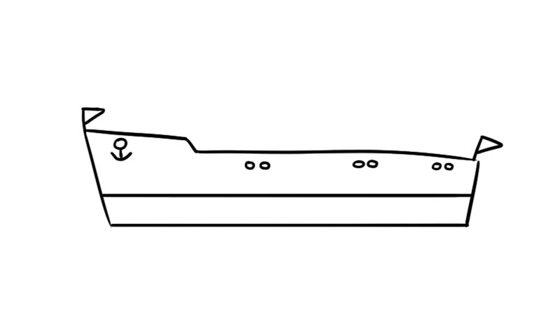 加贺号航空母舰简笔画图片
