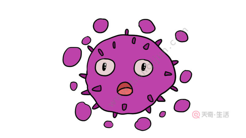 新型冠状病毒画简单图片