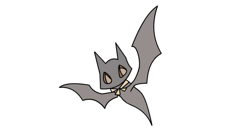 蝙蝠怎么画简单吓人图片