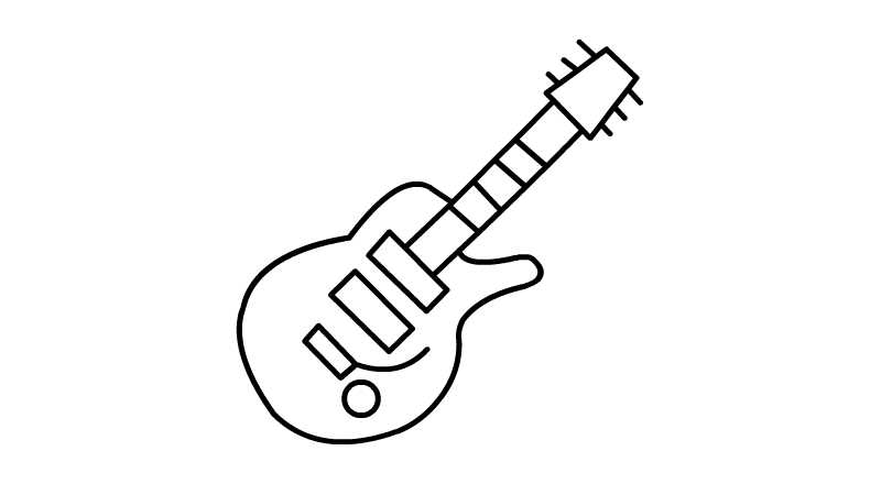 吉他画法 画图图片
