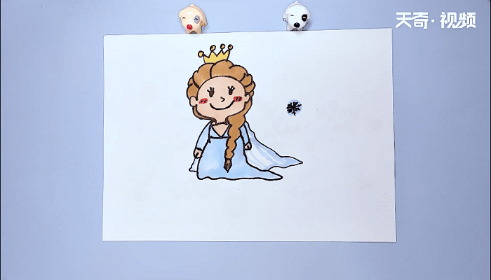 艾莎的皇冠简笔画图片
