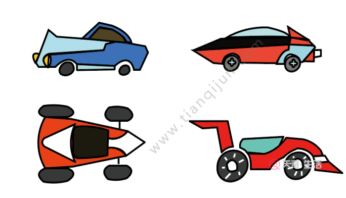 賽車簡筆畫 賽車簡筆畫怎麼畫