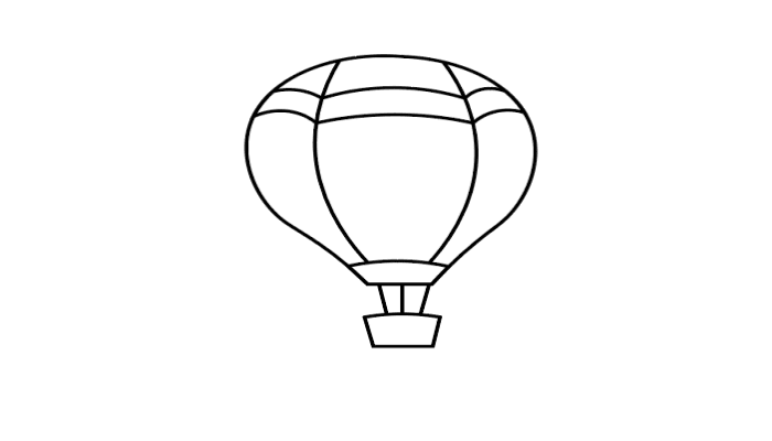 热气球简笔画 画法图片