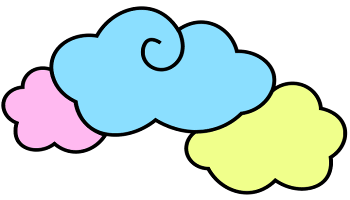 云的简笔画彩色图片